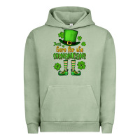 Pigment Oil Green Just here for the shenanigans St. Patrick's Urban Hoodie - OliviaCreatesArt