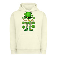 Pigment Pistachio Just here for the shenanigans St. Patrick's Urban Hoodie - OliviaCreatesArt