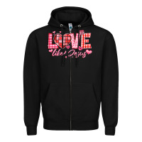 Black love like jesus la Zipper Hoodie - LillyAllenDesigns
