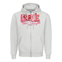 Dove Grey love like jesus la Zipper Hoodie - LillyAllenDesigns