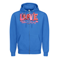 True Royal love like jesus la Zipper Hoodie - LillyAllenDesigns