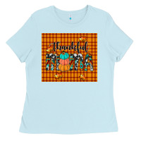 Baby Blue thankful tumbler Ladies Tee - JahusDesignShop