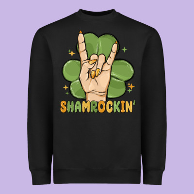 St. Patrick's Day Shamrockin' Heavyweight Sweatshirt Designed By Maliassmallbusiness