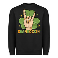 Black st. patrick's day shamrockin' Heavyweight Sweatshirt - MaliasSmallBusiness