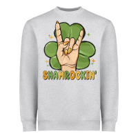 Heather Grey st. patrick's day shamrockin' Heavyweight Sweatshirt - MaliasSmallBusiness