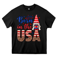 Black Born in the USA gnome Heavy Core Tee - Neo Western