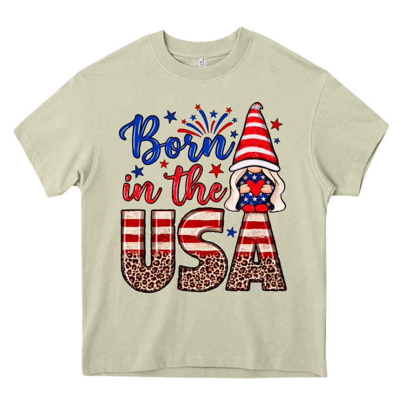 Born In The Usa Gnome Heavy Core Tee by Neo Western | Teevron