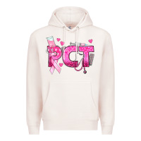 Pale Pink breast cancer pct patient care technician Premium Hoodie - texasbilliewilder