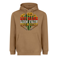 Toasted Coconut Hit hard run fast turn left Heavyweight Hoodie - NancyCooperArtShop
