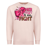 Pale Pink her fight is our fight Premium Sweatshirt - NancyCooperArtShop
