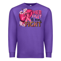 Purple her fight is our fight Premium Sweatshirt - NancyCooperArtShop