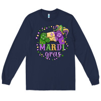 Navy mardi gras game Long Sleeve Tee - MaliasSmallBusiness
