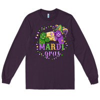 Plum mardi gras game Long Sleeve Tee - MaliasSmallBusiness
