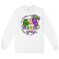 White mardi gras game Long Sleeve Tee - MaliasSmallBusiness