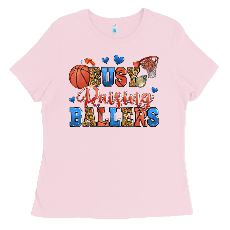 Busy Raising Ballers Basketball Ladies Tee by Zillion Design Studio | Teevron