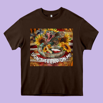 Rattle Snake Don't Tread On Me Tumbler Heavy Core Tee Designed By Barkaloodesign
