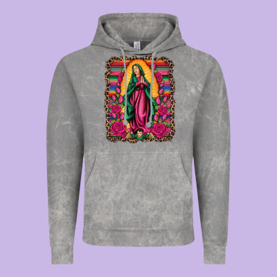 Our Lady Of Guadalupe Serape Background Vintage Hoodie Designed By Artiststas