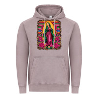 Vintage Zinc our lady of guadalupe serape background Vintage Hoodie - Artiststas
