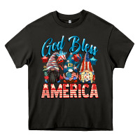 Asphalt God blessed America gnomes 4th of July Heavy Core Tee - CowGirlArtShop