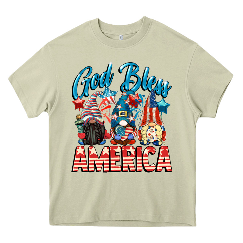 God Blessed America Gnomes 4th Of July Heavy Core Tee by CowGirlArtShop | Teevron