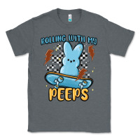 Charcoal Heather skateboard bunny Classic Tee - MaliasSmallBusiness