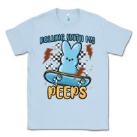 Dusty Blue skateboard bunny Classic Tee - MaliasSmallBusiness
