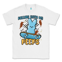 White skateboard bunny Classic Tee - MaliasSmallBusiness