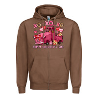 Chestnut xo xo xo happy valentine's day truck Zipper Hoodie - LillyAllenDesigns