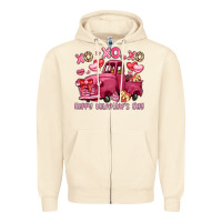 Sandshell xo xo xo happy valentine's day truck Zipper Hoodie - LillyAllenDesigns