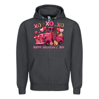 Smoke xo xo xo happy valentine's day truck Zipper Hoodie - LillyAllenDesigns