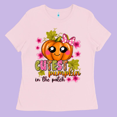 Cutest Pumpkin In The Patch Ladies Tee Designed By Texasbilliewilder