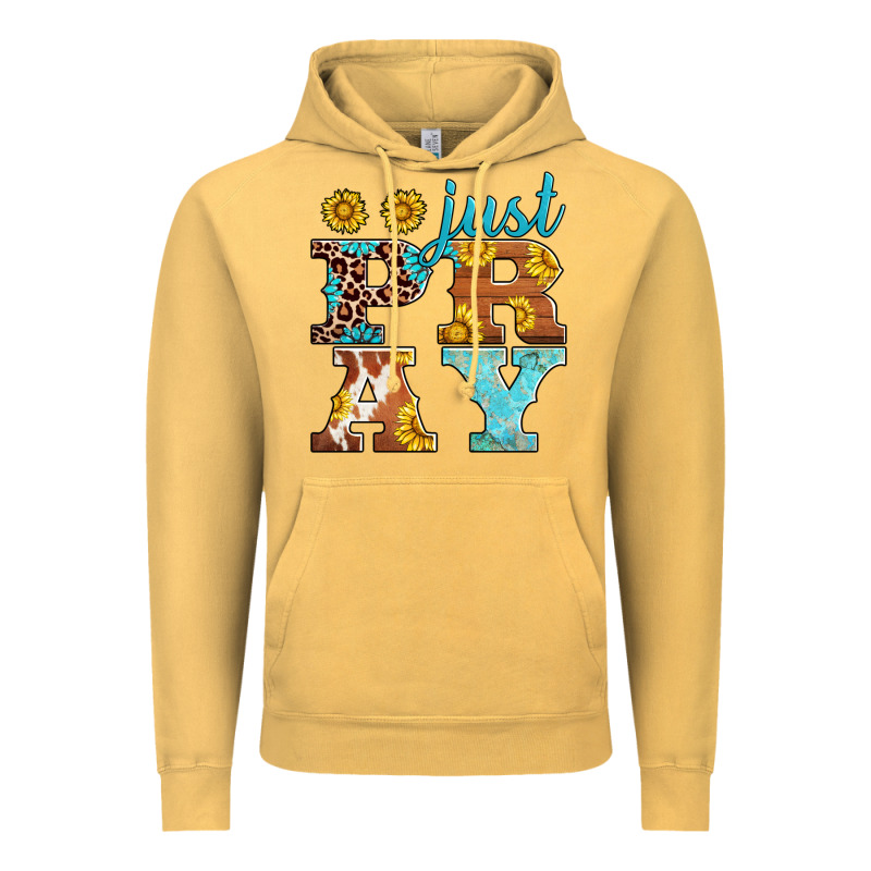 Just Pray Western Sunflowers Vintage Hoodie by AdoDesignShop | Teevron