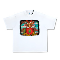 White hot coco christmas highland cow with background Urban Heavy Tee - Jasminsmagicworld