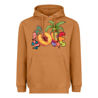 Meerkat Love peach summer Heavyweight Hoodie - NancyCooperArtShop