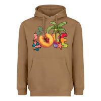Toasted Coconut Love peach summer Heavyweight Hoodie - NancyCooperArtShop