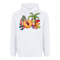 White Love peach summer Heavyweight Hoodie - NancyCooperArtShop