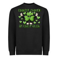 Black coolest clover to pinch Heavyweight Sweatshirt - MaliasSmallBusiness