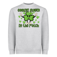 Heather Grey coolest clover to pinch Heavyweight Sweatshirt - MaliasSmallBusiness