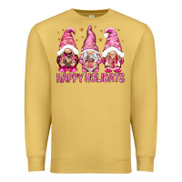 Antique Gold Happy holidays with gnomes Premium Sweatshirt - NancyCooperArtShop