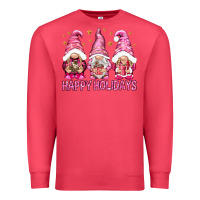 Cardinal Happy holidays with gnomes Premium Sweatshirt - NancyCooperArtShop