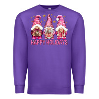 Purple Happy holidays with gnomes Premium Sweatshirt - NancyCooperArtShop