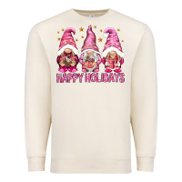 Sandshell Happy holidays with gnomes Premium Sweatshirt - NancyCooperArtShop