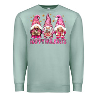 Seafoam Happy holidays with gnomes Premium Sweatshirt - NancyCooperArtShop