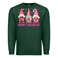 Sports Green Happy holidays with gnomes Premium Sweatshirt - NancyCooperArtShop