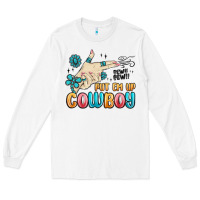 White western turquoise put em up cowboy Long Sleeve Tee - MaliasSmallBusiness