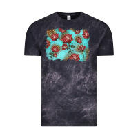 Cloud Black red roses with leopard background Vintage Tee - LillyAllenDesigns