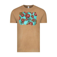 Vintage Camel red roses with leopard background Vintage Tee - LillyAllenDesigns