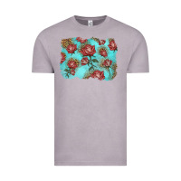 Vintage Zinc red roses with leopard background Vintage Tee - LillyAllenDesigns