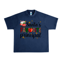 Navy santa's favorite principal Urban Heavy Tee - AdoDesignShop