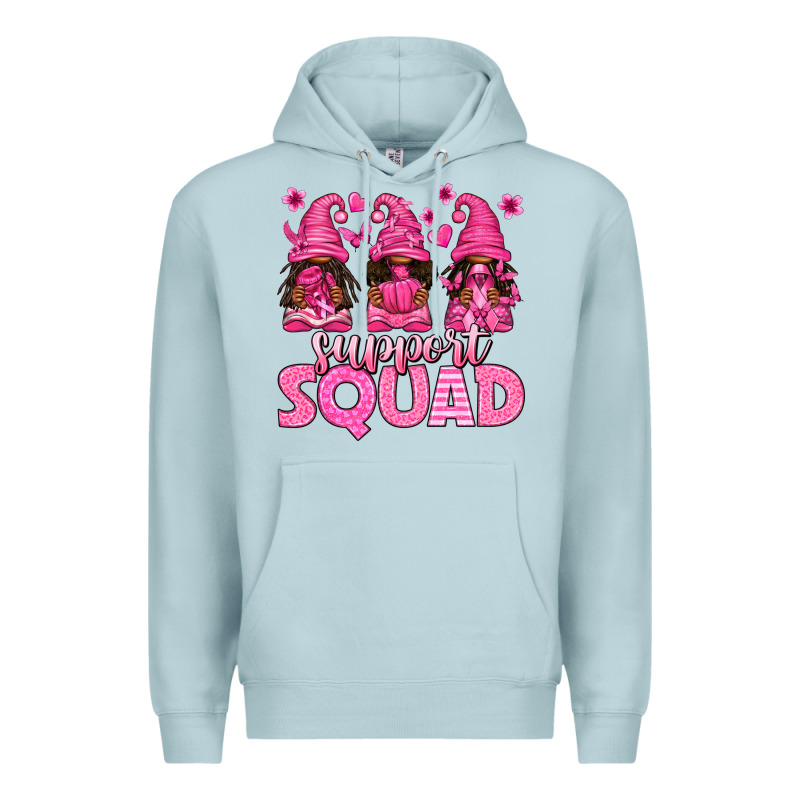 Breast Cancer Afro Gnomies Support Squad Premium Hoodie by texasbilliewilder | Teevron